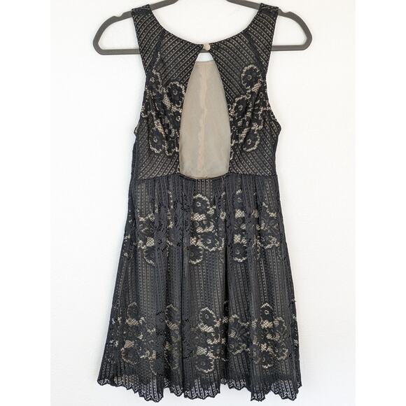 Free People Dress Rocco Floral Lace Boho Victorian Cottagecore Black Size 2 - Picture 5 of 12